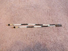 Handmade Hair Clip Fairy Braid Boho Dread Gold Black White Turq Dble Strand 9"