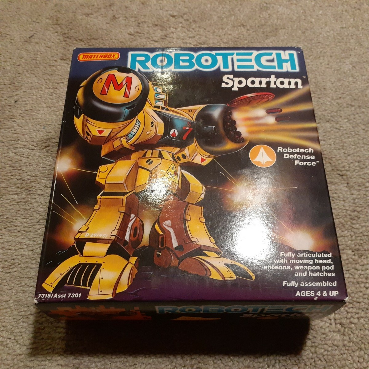 RARE Vintage 1985 Matchbox Robotech Spartan Plastic 8 Inch Figure