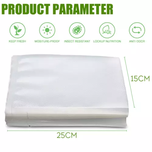 100X Vacuum Sealer Bags Precut Food Storage Saver Heat Seal Cryovac 6 Size NEW - Picture 14 of 24