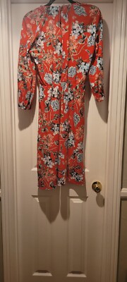 h and m orange floral dress H And M Floral Orange Dress Size 2 As Pictured