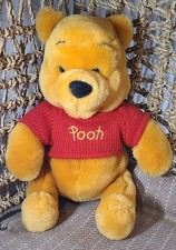 Winnie The Pooh Red Knit Sweater Bean Bag Stuffed Plush Bear Disneyland Resort