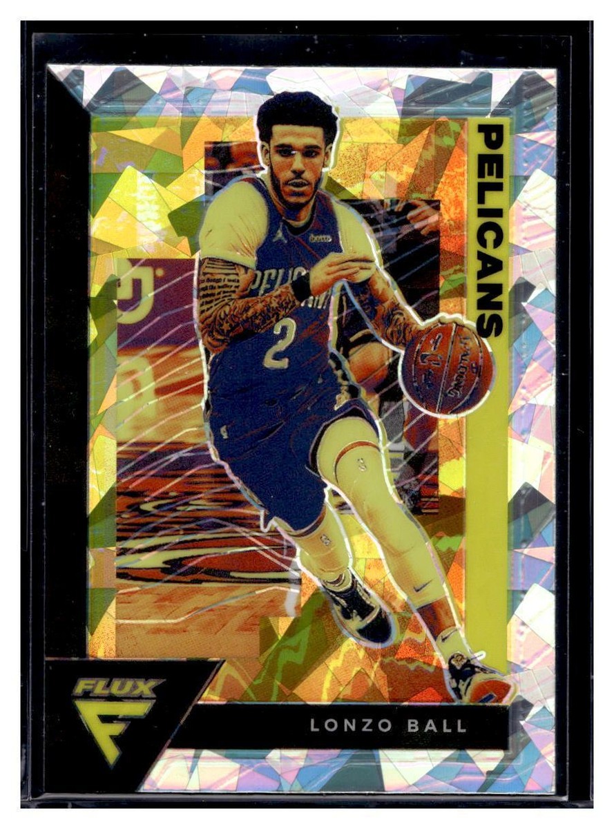2020-21 Panini Flux Silver Cracked Ice Prizm #111 Lonzo Ball