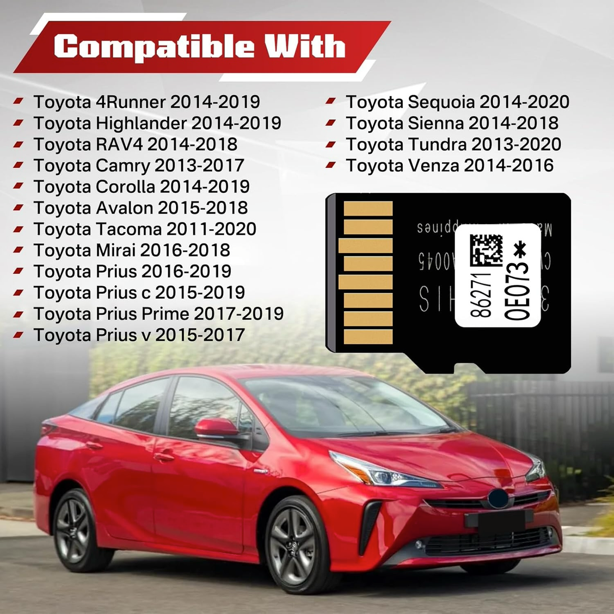 Toyota 2021 Navigation Micro SD Card Update OEM 86271 0e073 for