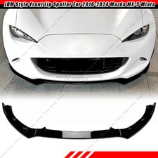 3pcs Gloss Blk Front Bumper Spoiler Lip Kit For Mazda Mx5 Mx-5 Miata Nd 16-25