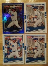 2020 Donruss Baseball Kris Bryant Lot Photo Variation Blue Foil & Base Chi Cubs