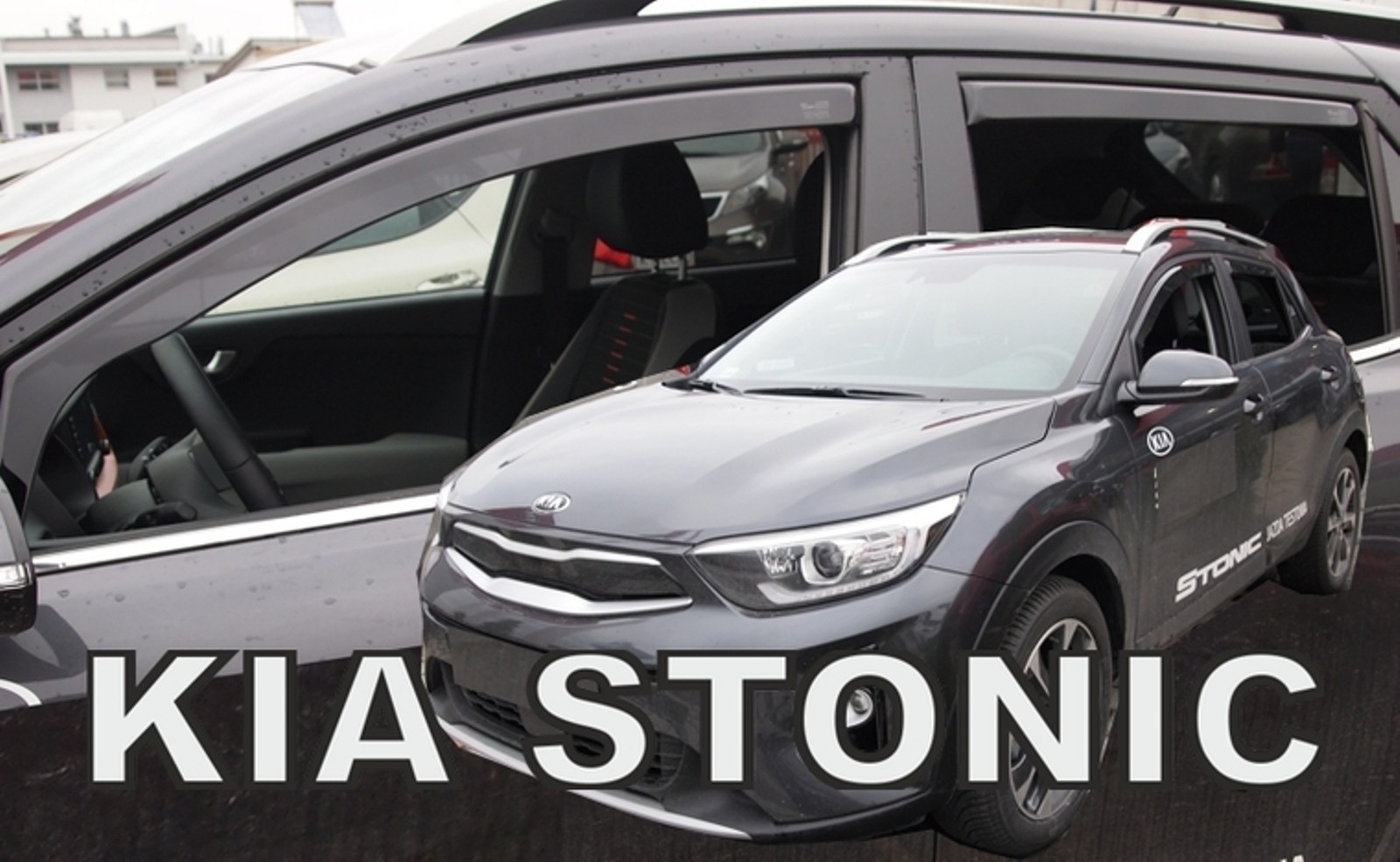 Déflecteurs d'air de vitre pour Kia Stonic pour des voyages en famille sans bruit