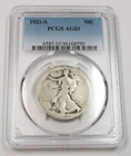 1921 S PCGS AG3 | Silver Walking Liberty Half Dollar - 50c US Coin 41326A