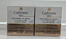 2 X Cashmere Care Day & Night Face Cream 50ml and Eye Cream 7ml Age 45+~EXP 2027