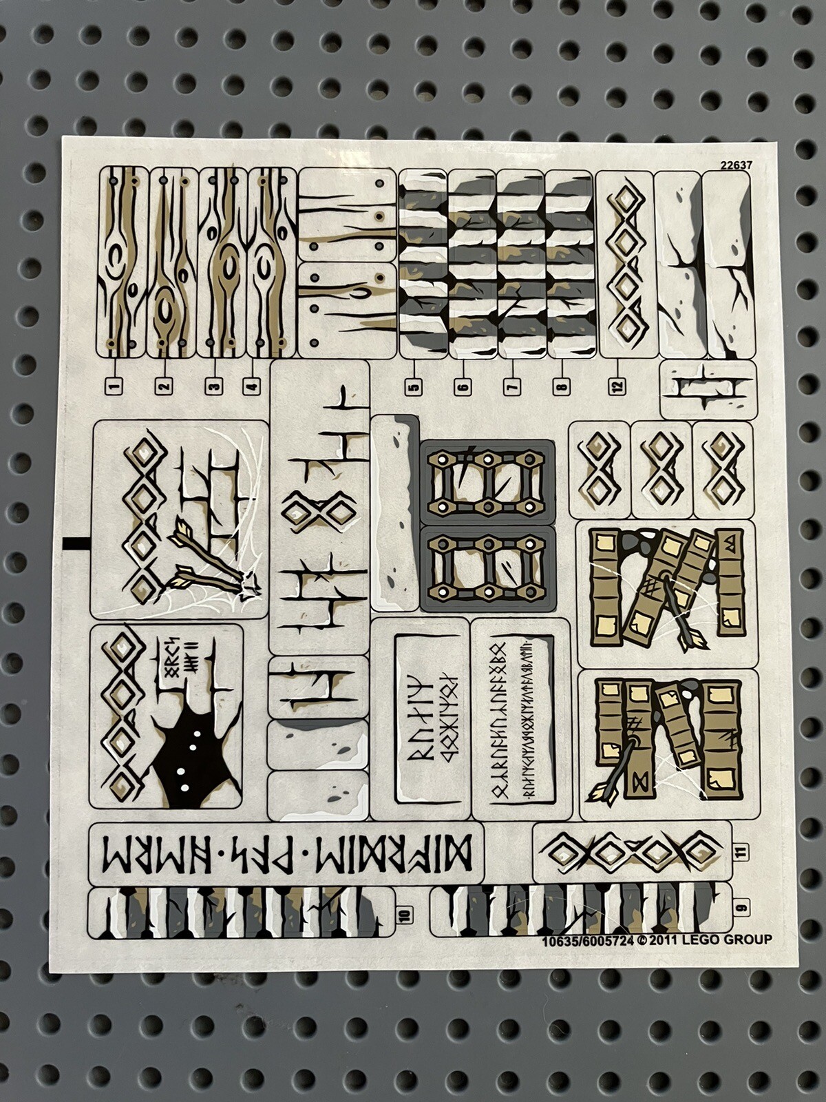 Lego Sticker Sheet for Lego Set 9473 - LOTR - The Mines Of Moria