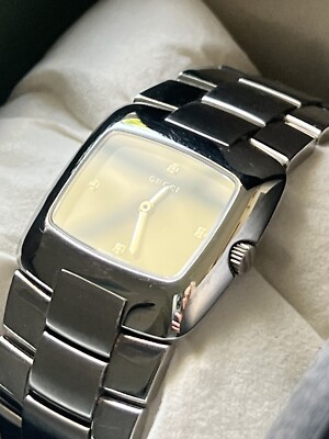 GUCCI SS Black Dial Diamond Marker Small Bracelet Women's GUCCI SS Black Dial Diamond Marker Small Bracelet Women's