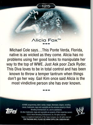 2010 Topps Platinum WWE #125 Alicia Fox | eBay