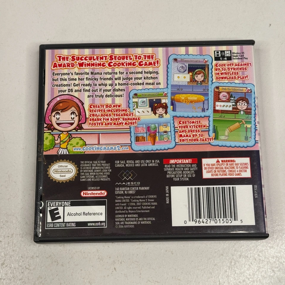 Cooking Mama 2: Dinner With Friends (Nintendo DS, 2007) Complete with Manual - Image 2 of 4