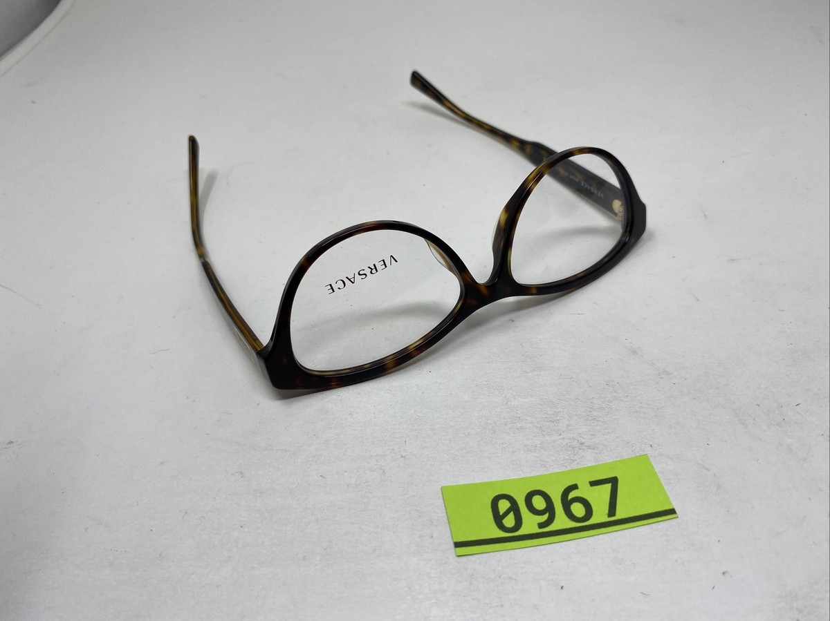 Versace 3272 108 Eyeglass Frames Only 52-16-140 Tortoise Made In Italy Authentic Versace VE3265 Eyeglass Frames 108-52 - Dark Havana VE3265  main image 3