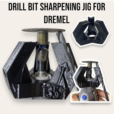 Dremel Bohrer Bitschärferführung mit 3 Winkeln (90°, 118° & 135°)