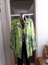 Nwt Versatile Chic N&willow Green & Navy Long Cotton Jacket Size L