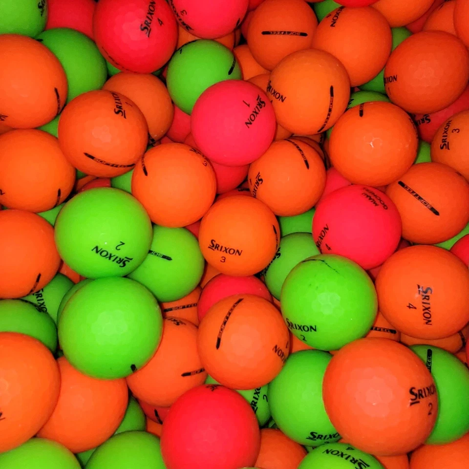 24 Matte Colored Srixon Soft Feel Mix Used Golf Balls 4A/5A Grades AAAA / AAAAA - Image 2 of 4