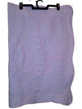 Vintage Pink Quilted Floral Kaleidoscope Reversible Baby Comforter 44" X 34"