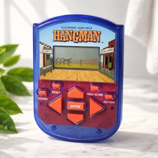 1995 Hangman Handheld Electronic Game Milton Bradley w/ Instructions - Works