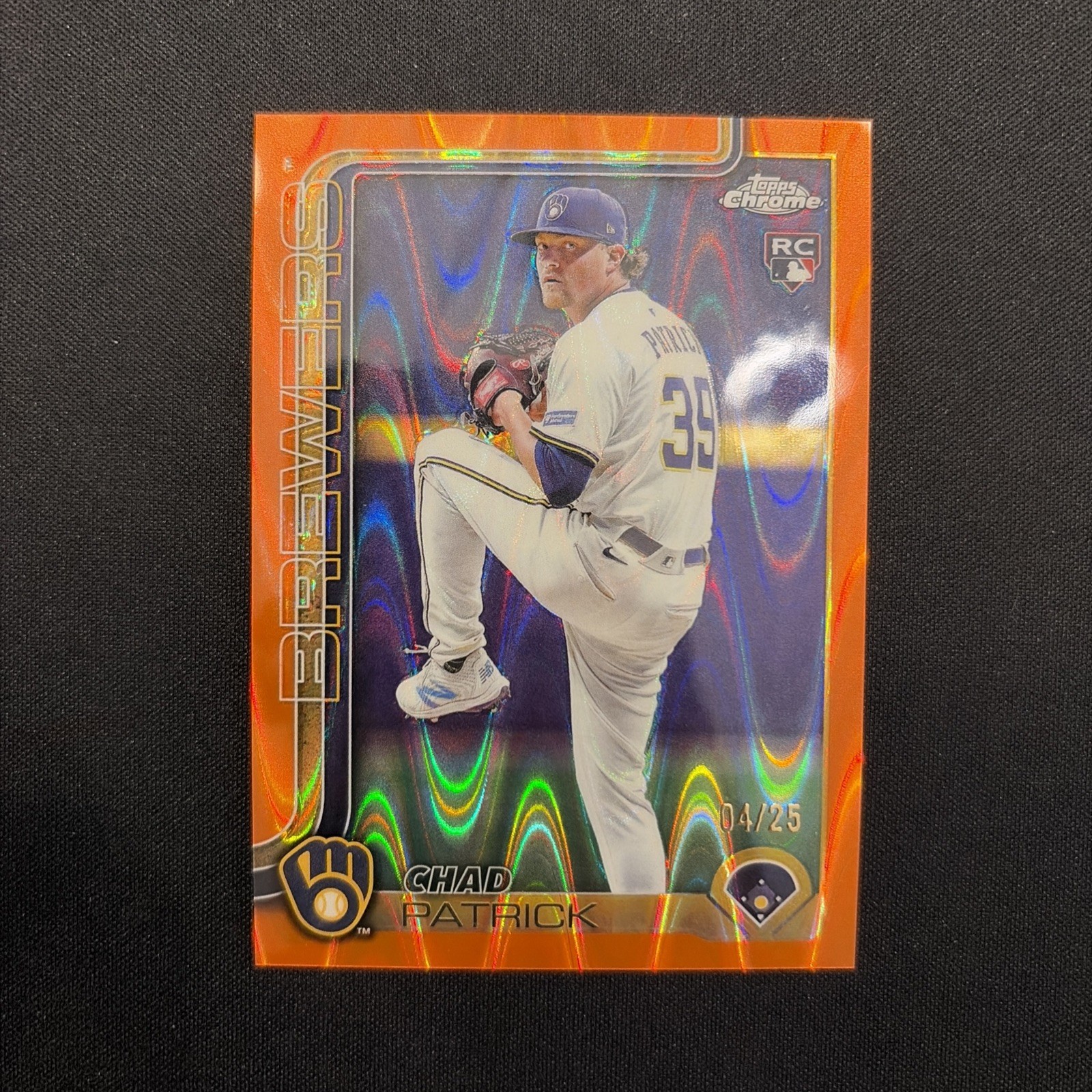 2025 Topps Chrome Update Chad Patrick #USC90 Orange RayWave RC 04/25 VERY CLEAN