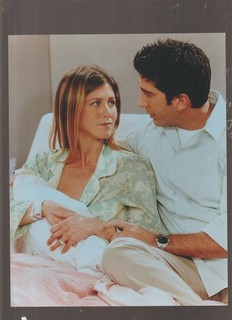 8X10 COLOR PHOTO OF CLOSE UP SCENE JENNIFER ANISTON AND DAVID SCHWIMMER