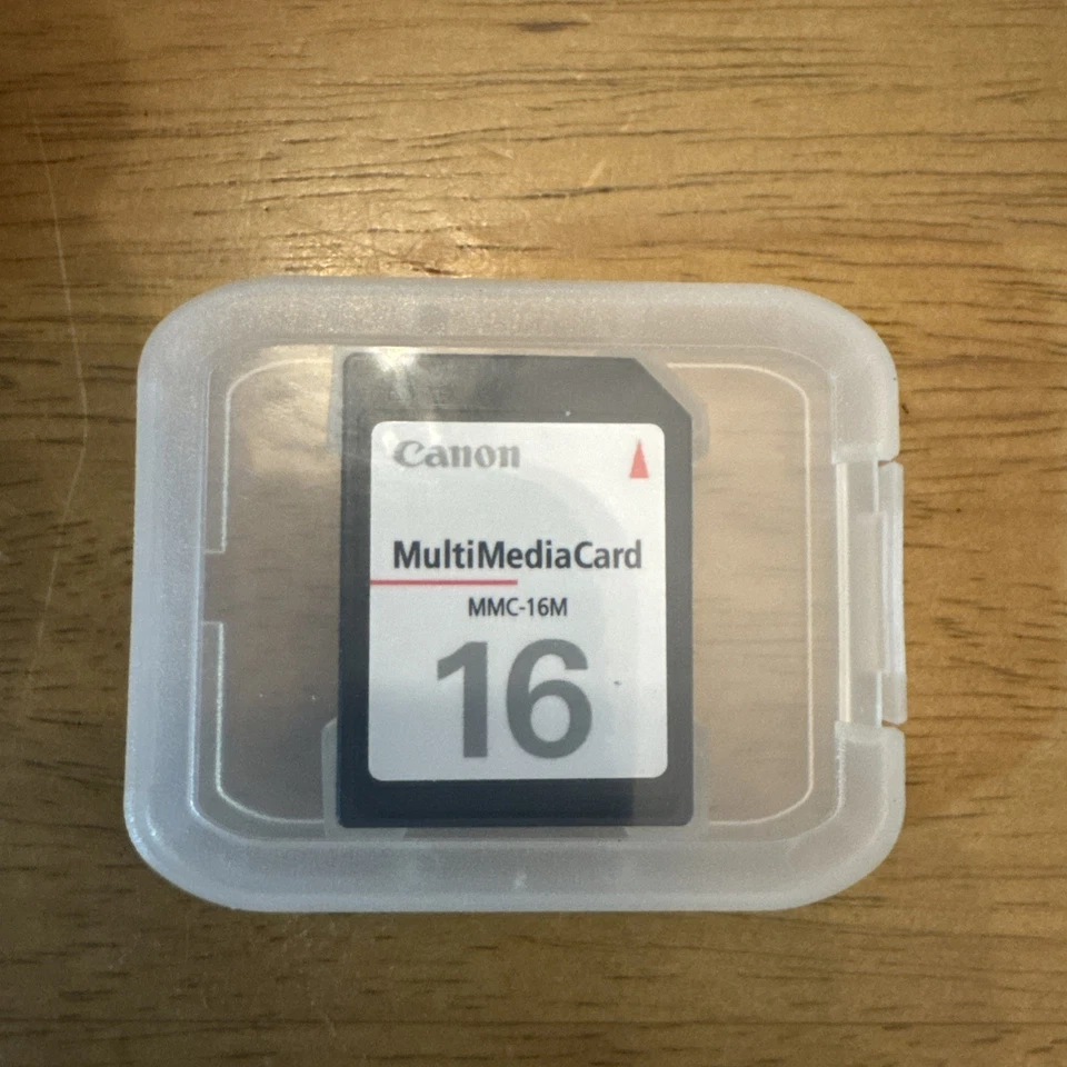Canon 16MB MEGABYTE MMC MultiMediaCard MMC-16M Camera Memory Card in case - Image 3 of 3