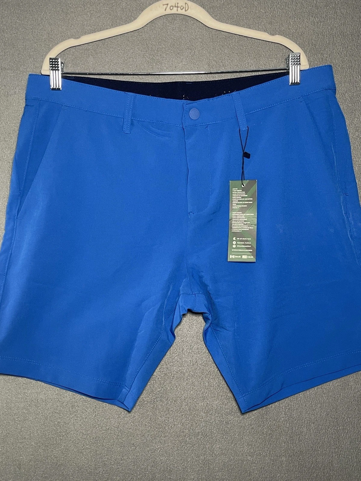 Kyodan Golf Shorts Mens 36 Blue UPF 50 4-Way Stretch Performance Slim Fit NWT