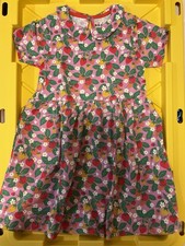 NWOT Mini boden Girls Jersey Dress Strawberry Size 5-6
