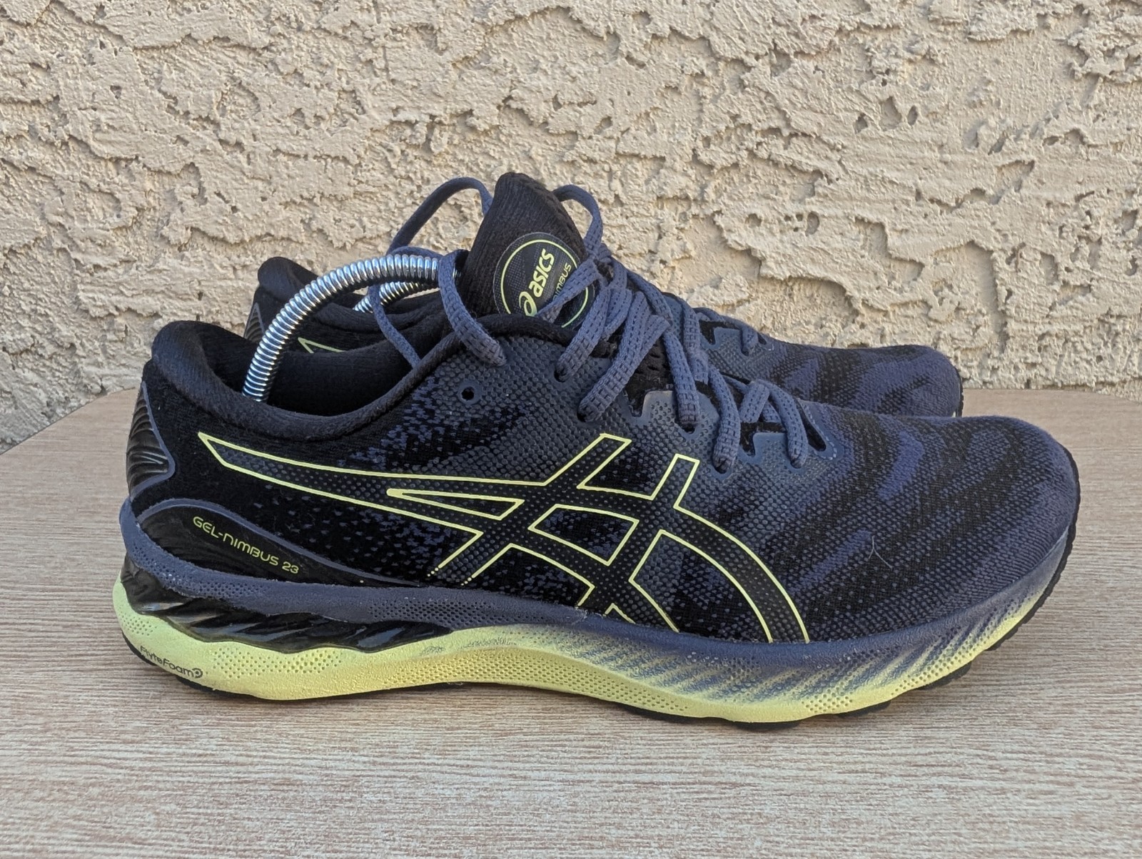 ASICS Gel-Nimbus 23 Men's Running Shoes Black Yellow Synthetic Size 10 Athletic thumbnail 3