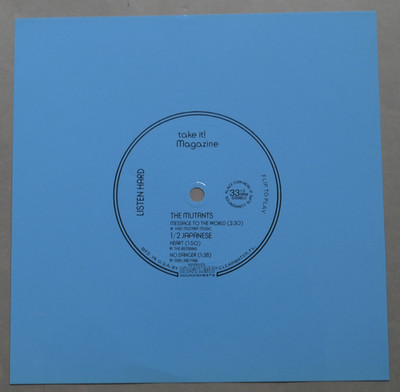 Mutants & 1/2 Japanese  Message To The World Heart / No Danger Take It! 7'' Flexi