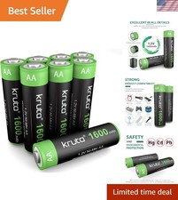 Outdoor-Ready 1600mAh Rechargeable AA Batteries - Pack of 8 for Versatility 3.25 per gallon