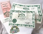 Vtg Cabbage Patch Kids Birth Certificate Adoption Papers Pack Cary Albertina 9-1