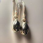 Vintage Mexican Silver Cat's Eye Dangle Earrings - 925 — photo 2