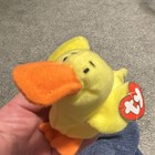 Ty Teenie Beanie Babies Quacks Duck Plush Beanbag Heart Tag Retired 1996 MPN 212 — photo 3