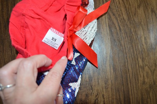 Pantalones Cortos Patrióticos Niñas Lentejuelas Niñas Talla XS Bandera Rojo Blanco Azul Cuatro de Julio - Imagen 6 de 6