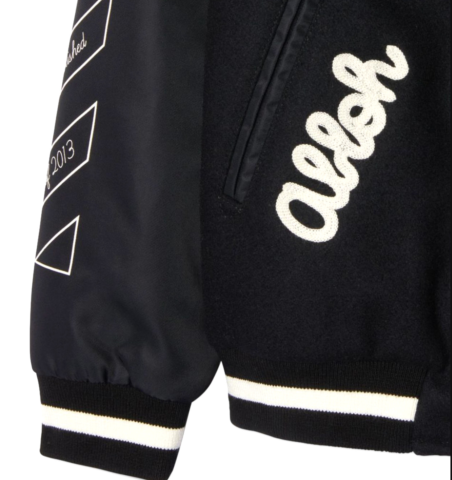 Off-White Kids Black Varsity Bomber Jacket Parka Patches Blouson 4 Years image 4