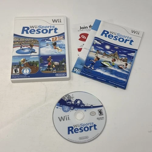 Wii Sports Resort (Nintendo Wii, 2009) CIB Complete with Manual & Inserts