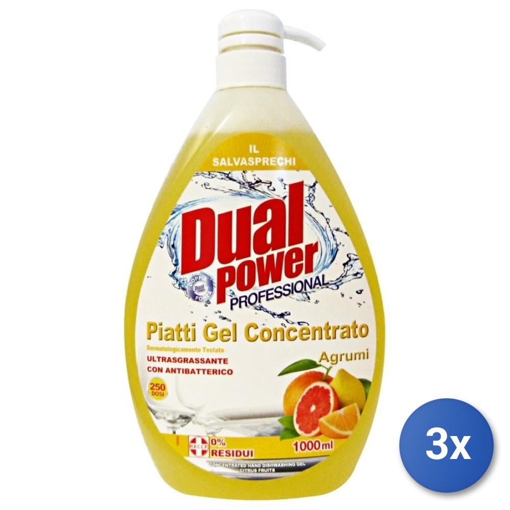 Dual Power Dual Power Citrus Concentrate Detergent Dispenser 1000 mL Yellow