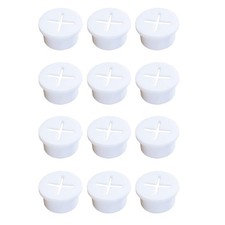 12 Pcs Office Desk Cable Hole Cover Desktop Box Furniture Grommet Cord