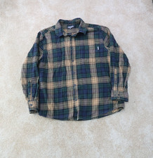 Eddie Bauer Flannel Button Front Shirt Men's XL Plaid Long Sleeve