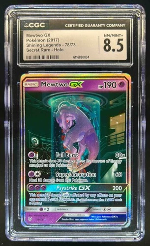 2017 Pokemon Shining Legends Mewtwo #78/73 CGC 8.5