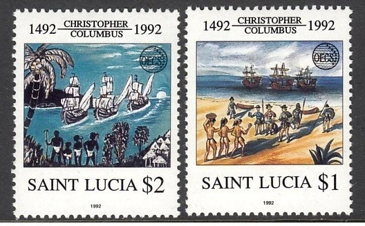 SAINT LUCIA 1992 SHIPS COLUMBUS - Photo 1/1