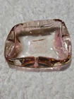 Vintage Anchor Hocking Pink Iridescent Glass Ashtray 1950-60 Wavy 4 Notch