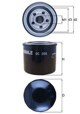 Ölfilter KNECHT OC 205 Hauptstromfiltration Anschraubfilter für KIA HYUNDAI FORD