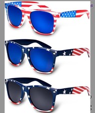 3Pcs American Flag Sunglasses, 4th of July Decor Party Accessories, Independence