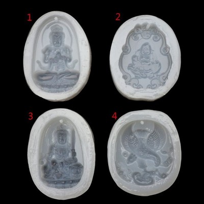 Ethnic Taoism Guanyin Buddhism Jade Jewelry Pendant Resin Casting Silicone Molds