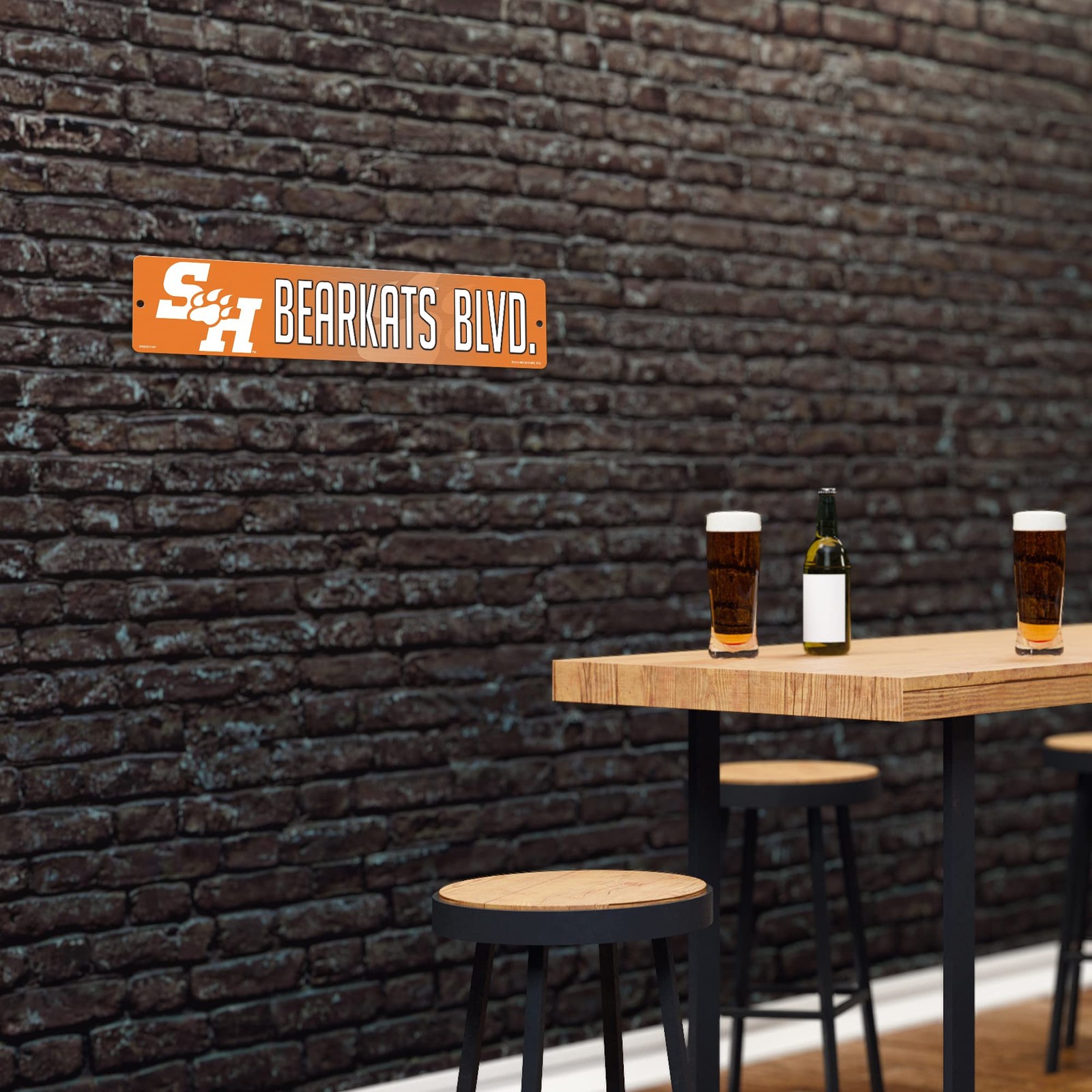 NCAA Sam Houston State Bearkats 16" Plastic Street Sign Decor