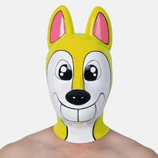 FURRJOI Silicone BDSM Dog Mask Hood Pool Toy Headgear For Puppy Love Fetish 