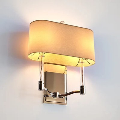 Used Hudson Valley Waterloo Nickel 2 Light Wall Sconce #3002-PN Good Cond