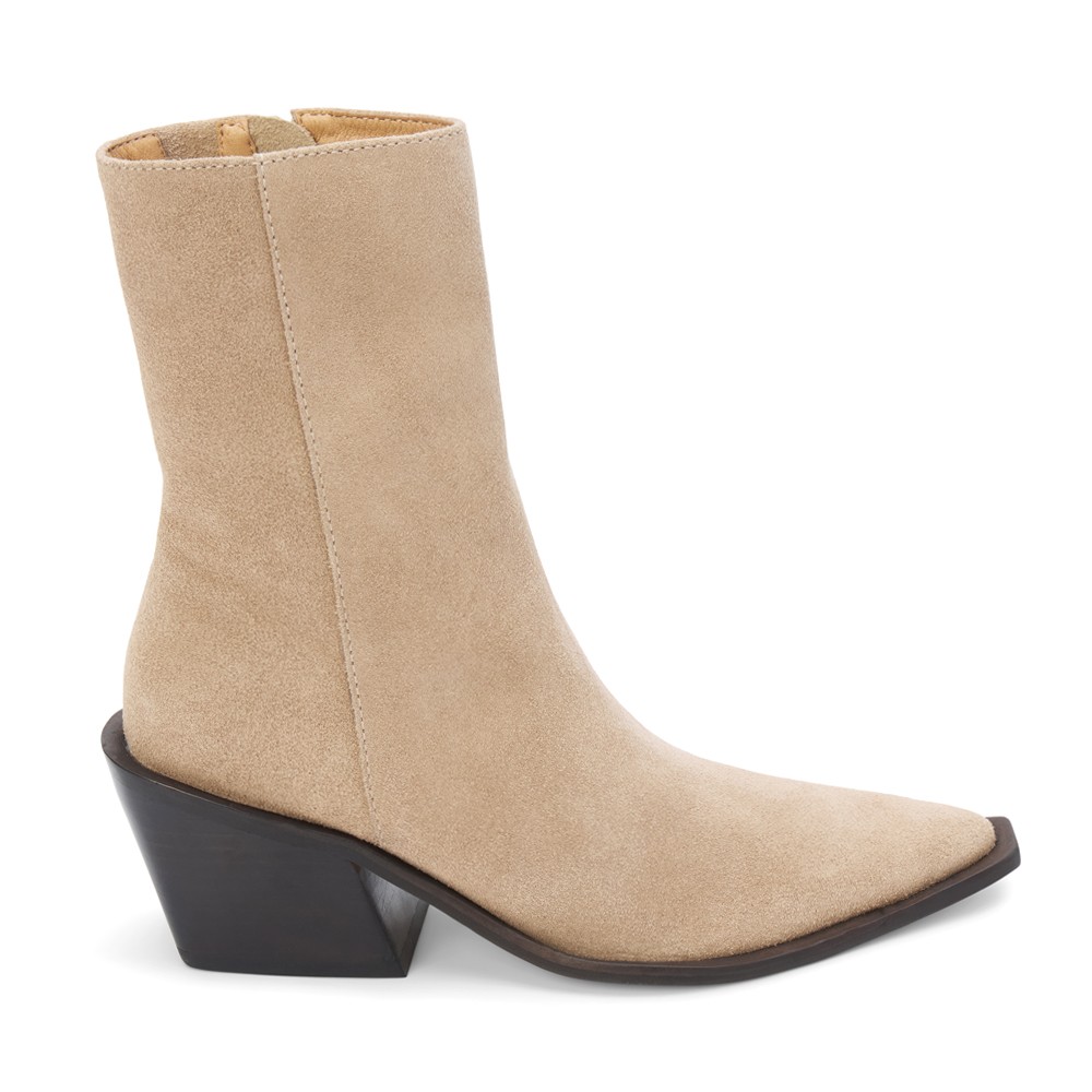 Matisse Cleo Pointed Toe Zippered Booties Womens Beige Casual Boots CLEO-902 35090₽