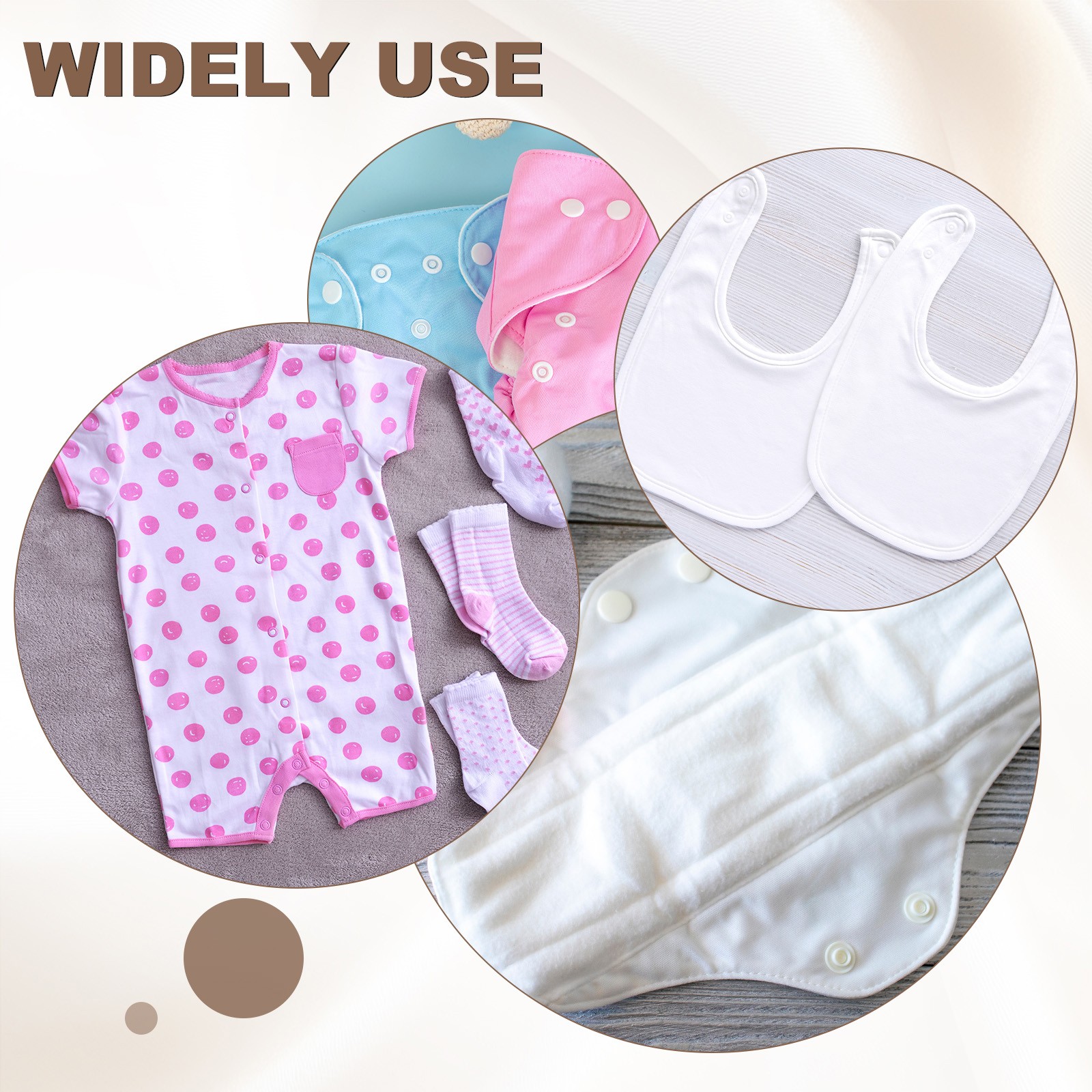 400 Set Plastic Snaps T5 Round Resin No-Sew Button Fasteners Kit, Deep Purple